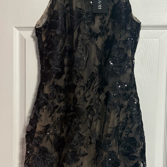 Fashion Nova Lux Black Floral Mesh Mini Dress - Picture 5 of 6